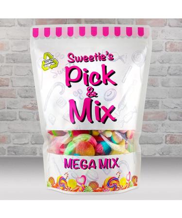 1kg MEGA MIX Pick & Mix Sweets - Up to 80 Different Pick n Mix Sweets in one pouch - Optional Gift Message Pink & Blue Designs - The Ultimate Pick and Mix Sweets Selection - Pink 1 kg (Pack of 1) Pink - Buy Online on GoSupps.com