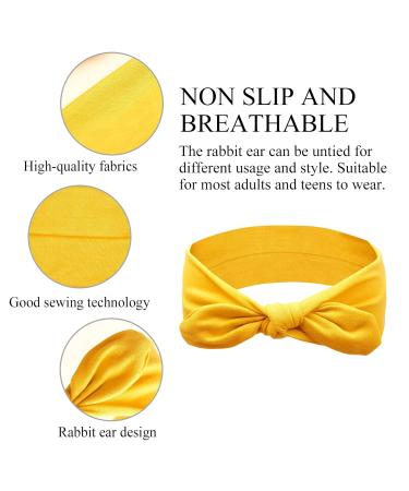 Huachi 12 Pack Women's Bow Headbands - Elastic Hair Bands for Fashionable, Sporty Look - Buy Online on GoSupps.com