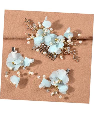 MAGICLULU 2 Sets Hair Comb Crystal Hairpin Combs Wedding Veil Flower Hair Clips for Women Bridal Headpieces for Wedding Hair Teasing Comb Bride Hair Decor Headdress Pearl Delicate Miss Alloy - Buy Online on GoSupps.com