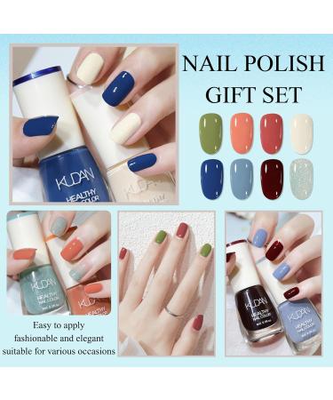 TBeautfave 8Pcs Nail Polish Set Cool Nail Varnish Sets Quick Dry&Long Lasting Glitter Nude Nail Polish Water Based Natural Nail Varnish Sets for Women DIY Nail Art - No Need Cure 04Sweet - Buy Online on GoSupps.com