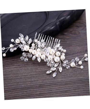 DOITOOL 1pc Bridesmaid Hair Accessories Hair Accessory Manmade Pearl Hair Comb Comb Tiara Headdress for Bride Pearl Headpiece Hair Comb for Bride Pearl Comb White - Buy Online on GoSupps.com