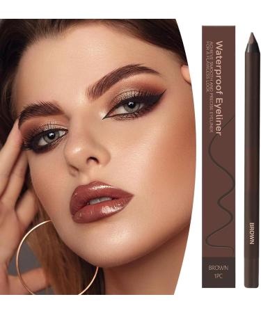 Eyeliner Pencil Waterproof Eye Pencil 24 Hours Long Lasting Fade Resistant Makeup for Women Beauty Defined Sophisticated Look Brown - Buy Online on GoSupps.com
