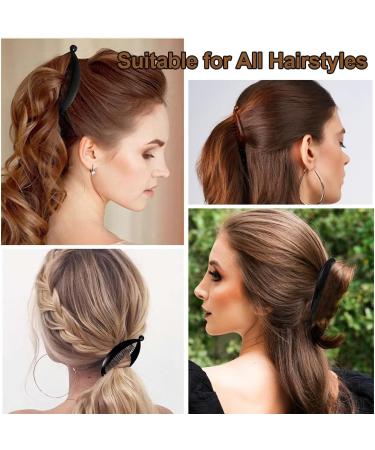 WKRTDY Set of 2 Vintage Fish Tail Banana Clips - Ideal for Long Straight or Curly Hair - French Clip for Ponytail and Easy to Use - Retro Hair Accessories - Buy Online on GoSupps.com