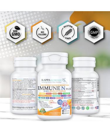 (90 Capsules) NAC 600mg Quercetin 1 000mg Vitamin C 500mg Zinc 50mg Vitamin D3 5 000iu Selenium Copper Acerola Ginger Rutin Citrus Bioflavonoids Rose Hips Echinacea Immune N Plus 15 in 1 90 Count (Pack of 1) - Buy Online on GoSupps.com