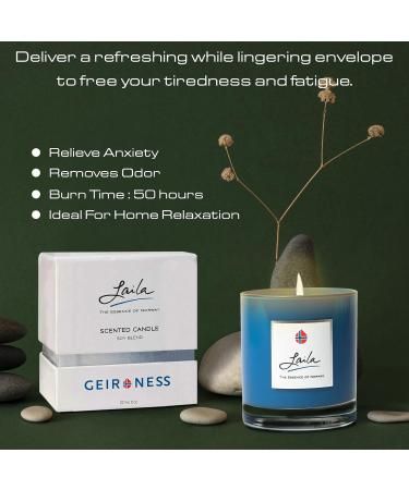 Geir Ness Laila Perfume Candle - Premium Soy Wax Aromatherapy Candle for Home & Spa - Long Lasting Clean Scent - Buy Online on GoSupps.com