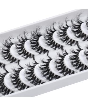 3D false eyelashes natural eyelashes pure handmade natural look fluffy artificial eyelashes multipack strip lashes 10 pairs (Hyal02W) - Buy Online on GoSupps.com