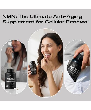 PEPAX NMN 500mg Supplement -High Purity Nicotinamide Mononucleotide for NAD+,90 Capsules (45-Day Supply)-Made in USA, cGMP Certified,Cellular Energy, Anti-Aging, DNA Repair & Brain Support - Buy Online on GoSupps.com