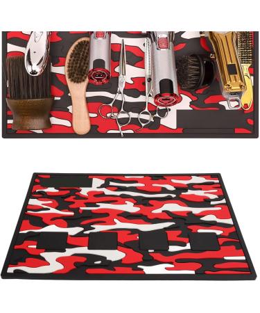 OKJHFD Barber Magnetic Mats Barber Tool Mat Magnetic Prevent Slip Camouflage Pattern Silicone Salon Tool Station Pad for Hair Clipper Scissor - Buy Online on GoSupps.com