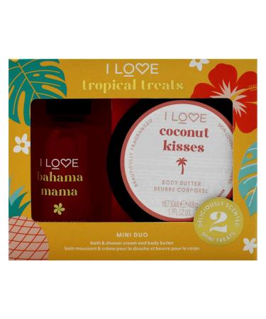 I Love Cosmetics I Love Miniature Troipcal Treat Box for Unisex - 2 Pc 3.3oz Bath and Shower Creme 1.7oz Body Butter (Pack of 2) - Buy Online on GoSupps.com