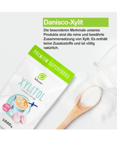 Intenson - Xylitol Sugar 1kg | Xylitol from Finland 1000g | Birch Sugar 100%. - Buy Online on GoSupps.com