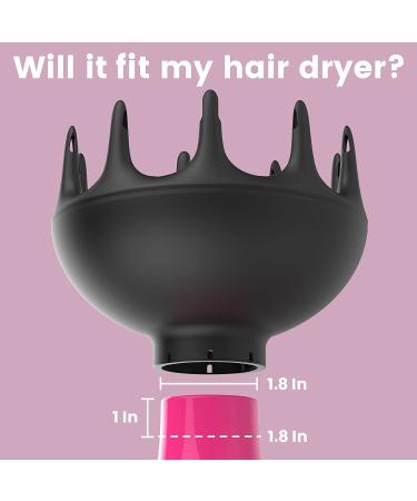 Xtava Black Orchid Hair Diffuser for 1.8 inch Blow Dryer Nozzle - Buy Online on GoSupps.com