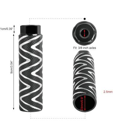 OUTLETNY 3/8 Inch Bike Pegs - 26 Teeth Aluminum Alloy Anti-Skid Foot Pedals for BMX Rear Axles Stunt Pegs (2Pcs) - Buy Online on GoSupps.com