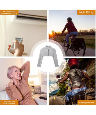 Visiblurry Warm Shoulder Pad - Comfortable Neck Wrap for Seniors | Safe & Cozy Relief in Air-Conditioned Rooms - Gray - Buy Online on GoSupps.com