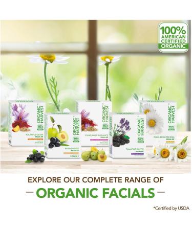 Organic Harvest Diamond Shine & Glow Make Over Facial Kit for Women / Men | 6 Easy Steps | Improves Luminous Radiant Complexion & Natural Glow to Skin | Ideal For All Skin Type | Chemical Free - 60g - Buy Online on GoSupps.com