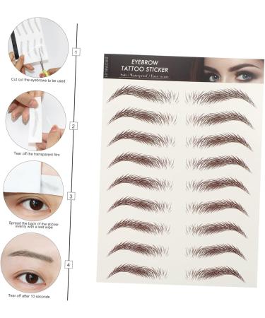 FOMIYES 72 Sheets Waterproof Eyebrow Stickers Make up Kit Fake Eyebrow Sticker Temporary Brow Tattoos Suite - Buy Online on GoSupps.com