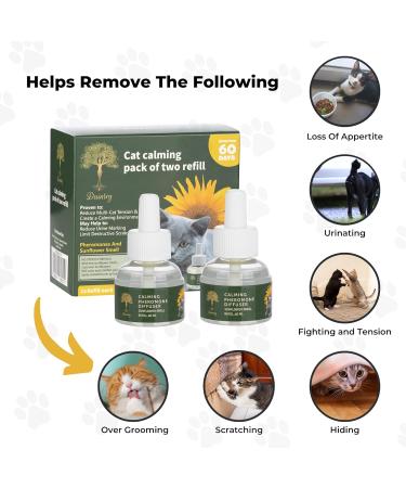 Daintry Cat Calming pack of two Refills for Diffuser With Sunflower Smell .Diffuser not included - Buy Online on GoSupps.com