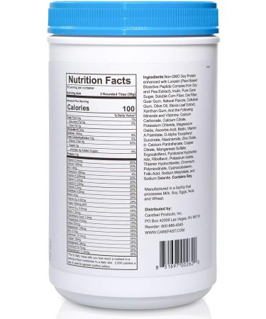 Carefast Stay Planted Vanilla Flavored Plant-Based Protein Powder - 2lb Tub | Non-GMO Soy, 13g Protein | Low Carb Vegan Shakes - Buy Online on GoSupps.com