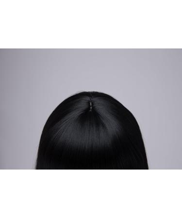 Bestung 24 Long Straight Black Wig with Fringe for Women - Synthetic Full Hair Wig for Cosplay or Daily Wear - 2 Piece Set - Buy Online on GoSupps.com