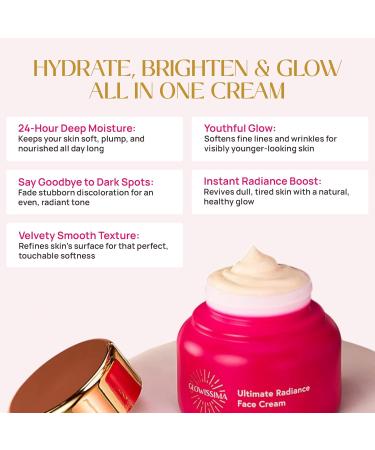 GLOWISSIMA Ultimate Radiance Face Cream Nourishing Moisturizer Smooths Fine Lines Evens Tone Firms Fragrance-Free Clean Beauty. - Buy Online on GoSupps.com