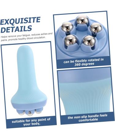 Ultechnovo 2PC Massage Roller & Ice Cream Roll Hammer | Percussion Back Massager | Manual Muscle Roller & Hand Devices with Steel Balls - 14.5x7.5cm - Buy Online on GoSupps.com