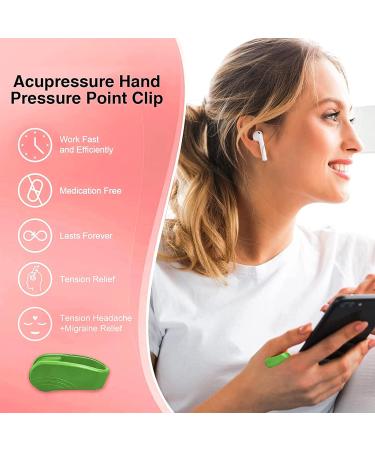 Portable Acupressure Clip Set (8 Pieces) - Effective Migraine & Tension Relief Device - Buy Online on GoSupps.com
