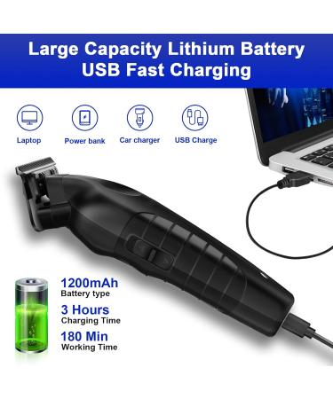 KEMEI Black Professional Hair Clippers and Trimmer Set Electric Hair Clippers for Men Cordless Barber Clippers T Blade Outliner Trimmer USB Rechargeable Haircut Clippers km-2296 km-2299 - Buy Online on GoSupps.com