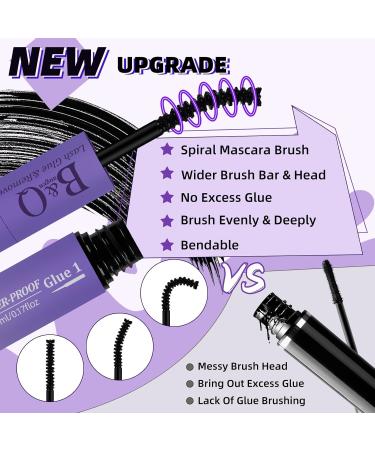 B&Qaugen Lash Cluster Glue & Remover - Strong Hold DIY Lash Extension Adhesive & Clear Oil Remover - 10ML Cluster Lash Bond (Black - Buy Online on GoSupps.com