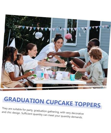 TOPBATHY 2 Sets 2023 Graduation Season Graduation Cupcake Stick Graduation Cake Decorations Graduation Cupcake Topper Graduation Cap Cupcake Toppers Grad Dessert Toppers Balloon - Buy Online on GoSupps.com