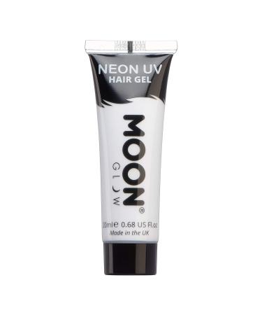 Moon Glow - Blacklight Neon UV Hair Gel - 0.67oz White   Temporary wash out hair color - Spike and Glow!