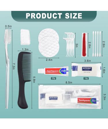 25 Sets Personal Hygiene Kit Bulk - Disposable Toiletry Kits for Travel Homeless Supplies | Toothbrush Toothpaste Floss Comb & Soap Cover - Buy Online on GoSupps.com