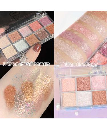 AMY'S DIARY 10-Color Glitter Shimmer Eye Shadow Palette - White, Purple, Gold, Pink, Brown - Makeup for Girls - #04 - Buy Online on GoSupps.com