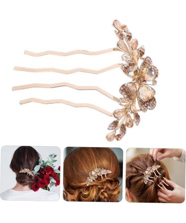 Beatifufu Hair Comb Bride Hair Accessories Hair Side Comb Rhinestone Clips Rhinestone Hair Clips Hair Accessories for Women Rhinestone Side Comb Tiara Metal Hair Piece Women's Korean Version - Buy Online on GoSupps.com