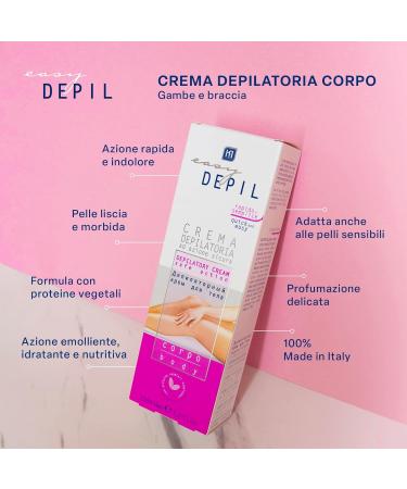  HP HEALTH PRODUCTS EASY DEPIL Easy Depil Hair Removal Cream Kit Body Legs Arm 150ml + Arabesque Bracelet Unisex Quick Easy to Use Effective Safe with Softening Plant Proteins - Pleasant Scent - Buy Online on GoSupps.com