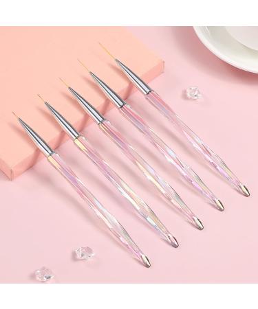 TEOYALL Nail Art Liner Brushes - Fine Line Precision Drawing Brushes for Gel Nail Polish | 7/9/11/15/20mm - Buy Online on GoSupps.com
