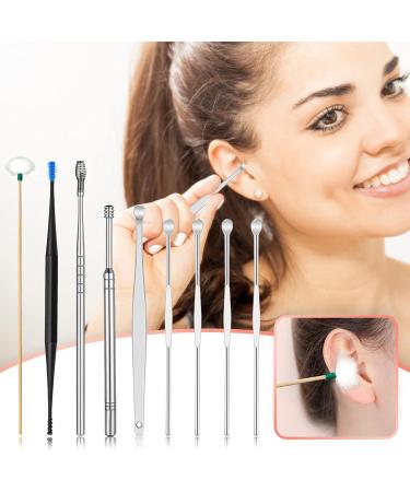 Stainless Steel Ear Wax Cleaning Tool Set - Innovative Spring Design for Gentle and Effective Ear Cleaning - One Size Fits All - Buy Online on GoSupps.com