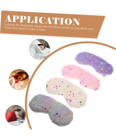 4 pi ces Masque de Sommeil Peluche avec Motifs pour Yeux Couvre Yeux Doux pour Sommeil R parateur Gris Rose Blanc Perle - Buy Online on GoSupps.com
