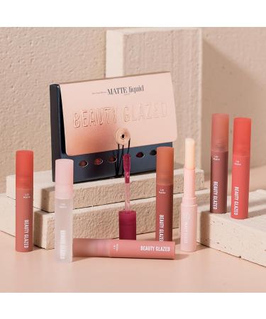 8 Pcs Matte Liquid Lipstick Set | Long-Lasting Waterproof Lip Gloss & Balm | Beauty Glazed Lip Cosmetics for Women - Buy Online on GoSupps.com