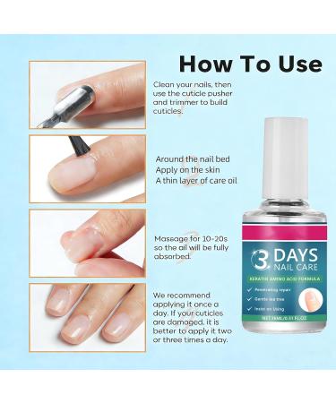 3 Days - Huile de soin des ongles la k ratine la k ratine - Formule acide amin la k ratine - Soin des ongles pendant 3 jours - Pour r parer les fissures et les ongles secs - Nourrissant 1 pi ce. - Buy Online on GoSupps.com