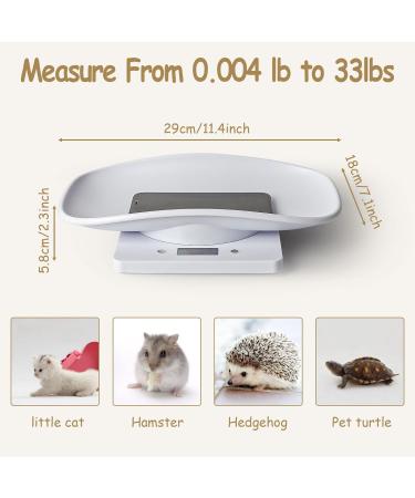 LYTDMSKY Digital Pet Scale Newborn Puppy Whelping Supplies Accurate Small Animal Scale for Puppies/Kitten/Dog/Cat/Hedgehog Multi-Function LCD Scale with Tape Mesure/Collars/Record Charts Max 33lb - Buy Online on GoSupps.com