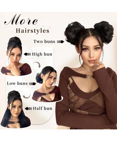 HMD Messy Bun Hair Piece - Wavy Curly Scrunchies for Women | Elastic Band Hairpieces & Updos (18TH85) - International Shipping Available - Buy Online on GoSupps.com