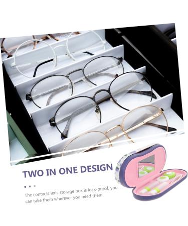 Buy Gatuida Double-Lodged Hard Shell Glasses Case & Contact Lens Kit for Kids - Travel Accessories in Violet Flocked Cloth | Durable & Stylish Protection Worldwide - Buy Online on GoSupps.com