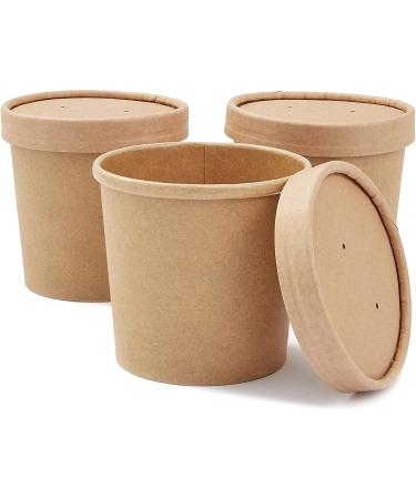 Juvale 50 Pack 12 oz To Go Soup Containers with Lids - Disposable Paper Bowls (Brown) - Buy Online on GoSupps.com