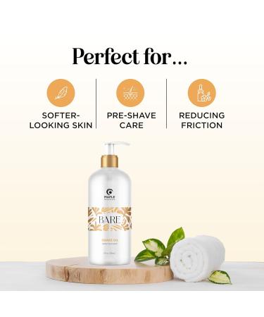 Bare Luxury Shaving Oil for Women - Lavender Silky Smooth Shave Oil for Legs Face Underarms & Pubic Hair - Safe Dermaplaning Oil for Intimate Areas - Buy Online on GoSupps.com