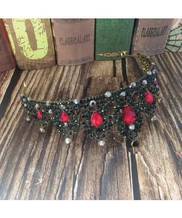 Shop Lurrose Bride Crown Tiara - Rhinestone Headband for Weddings & Parties | Silver & Blue Hair Decoration - Buy Online on GoSupps.com