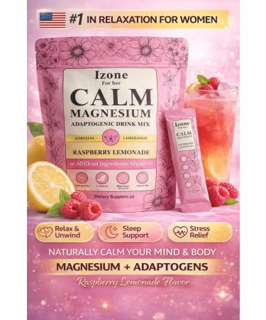 Calm Magnesium Glycinate Powder Drink Mix, Raspberry Lemonade, Sugar-Free, Vegan, 20 Packets, Magnesium Powder with Vitamin D, L-Theanine, Ashwagandha, All Clean Ingredients'.