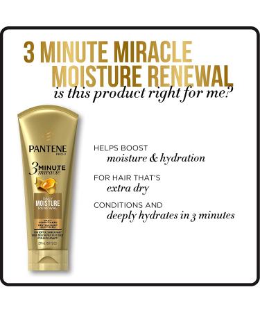 Pantene Moisture Renewal 3 Minute Miracle Deep Conditioner - 6 fl oz (Pack of 2) - Buy Online on GoSupps.com