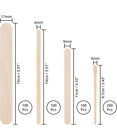 Belle Vous Disposable Wooden Spatulas for Waxing - 500 Pack - Small Medium & Large Hair Removal Sticks for Eyebrows Face Body & Legs - Buy Online on GoSupps.com