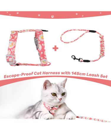 Petom Flower Pattern Cat Dishes & Leash Set | Round Lanyard for Cats - Shop Internationally! - Buy Online on GoSupps.com