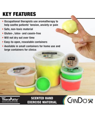 Buy CanDo TheraPutty Scented Hand Exercise Putty - Cherry Red 1lb for Rehabilitation & Occupational Therapy - International Shipping Available - Buy Online on GoSupps.com