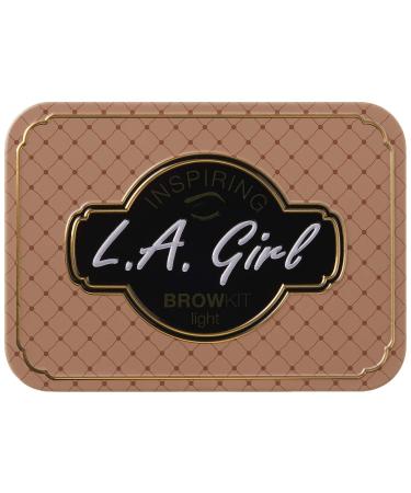 L.A. Girl Inspiring Brow Kit Light and Bright (Light) - Brow Wax & Powder Set with Tweezers and Brush - 0.035 oz & 0.15 oz - Buy Online on GoSupps.com